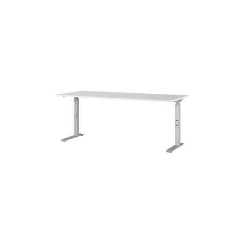 4005949791701 - Schreibtisch DOWNEY 7912-583 manuell höhenverstellbar 68-91cm (H) 180x80cm (BxT) rechteckig lichtgrau silber 400594979170 4005949791701 - Schreibtisch DOWNEY 7912-583 manuell höhenverstellbar 68-91cm (H) 180x80cm (BxT) rechteckig lichtgrau silber 400594979170