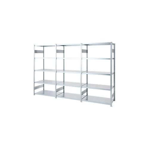4250623798341 - Regalkombination ORDO Industry 1 Grundregal und 2 Anbauregale 15 Fachböden erweiterbar beidseitig nutzbar Feldlast 1200 kg B 3080 x T 535 x H 2000 mm verzinkt 4250623798341 - Regalkombination ORDO Industry 1 Grundregal und 2 Anbauregale 15 Fachböden erweiterbar beidseitig nutzbar Feldlast 1200 kg B 3080 x T 535 x H 2000 mm verzinkt