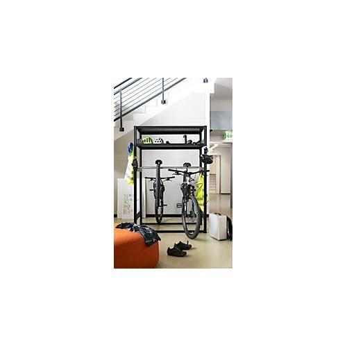 4250623798181 - Bike- Freizeit-Steckregalsystem ORDO Flex Grundregal multifunktional B 1060 x T 635 x 2000 mm tiefschwarz RAL 9005 4250623798181 - Bike- Freizeit-Steckregalsystem ORDO Flex Grundregal multifunktional B 1060 x T 635 x 2000 mm tiefschwarz RAL 9005