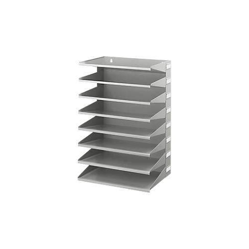 4005546989488 - - Sortierstation 8 Fächer H540xB360xT250mm Stahlblech lichtgrau ral 7035