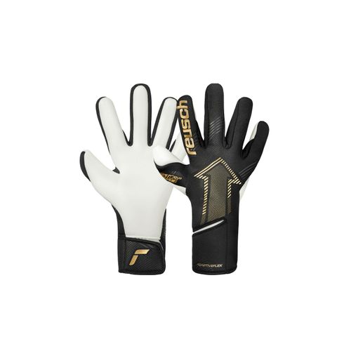 4060485566428 - Torwarthandschuhe REUSCH Fastgrip Gold Damen Gr 105 gold (goldfarben schwarz) 52% Elastodien 39% Polyester 7% Polyurethan 2% Polyamid mehrfarbig Handschuhe mit Hybrid Negative Cut