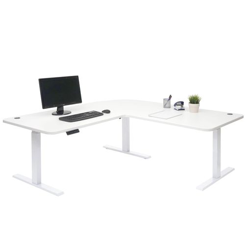 4057651434421 - Eck-Schreibtisch MCW-D40 Bürotisch Computertisch elektrisch höhenverstellbar 178x178cm 84kg MVG ~ weiß weiß 4057651434421 - Eck-Schreibtisch MCW-D40 Bürotisch Computertisch elektrisch höhenverstellbar 178x178cm 84kg MVG ~ weiß weiß