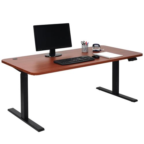 4057651256818 - Schreibtisch MCW-D40 Computertisch elektrisch höhenverstellbar 160x80cm 53kg MVG ~ natur schwarz 4057651256818 - Schreibtisch MCW-D40 Computertisch elektrisch höhenverstellbar 160x80cm 53kg MVG ~ natur schwarz