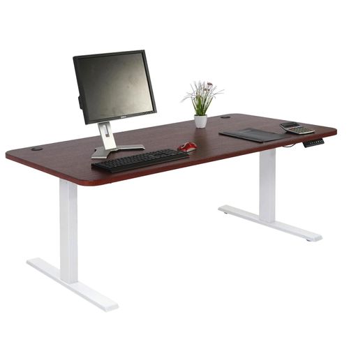 4057651511306 - Schreibtisch MCW-D40 Computertisch elektrisch höhenverstellbar 160x80cm 53kg MVG ~ Kirsch-Dekor weiß 4057651511306 - Schreibtisch MCW-D40 Computertisch elektrisch höhenverstellbar 160x80cm 53kg MVG ~ Kirsch-Dekor weiß