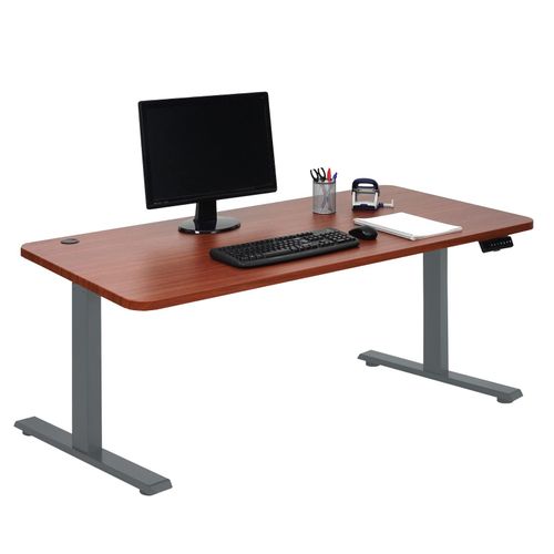 4057651509532 - Schreibtisch MCW-D40 Computertisch elektrisch höhenverstellbar 160x80cm 53kg MVG ~ natur anthrazit-grau 4057651509532 - Schreibtisch MCW-D40 Computertisch elektrisch höhenverstellbar 160x80cm 53kg MVG ~ natur anthrazit-grau