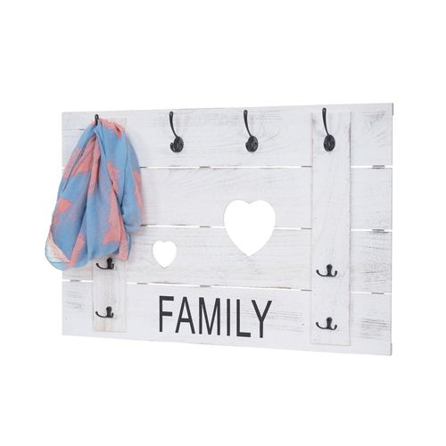 4057651248202 - Wandgarderobe MCW-C89 Family Garderobenpaneel Garderobe Shabby-Look Vintage 8 Haken 60x90cm ~ weiß shabby 4057651248202 - Wandgarderobe MCW-C89 Family Garderobenpaneel Garderobe Shabby-Look Vintage 8 Haken 60x90cm ~ weiß shabby