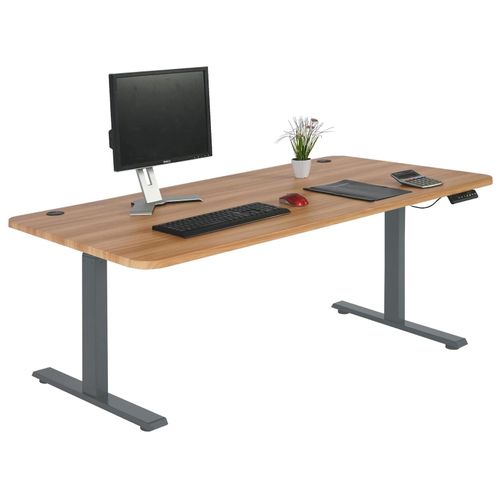 4057651511207 - Schreibtisch MCW-D40 Computertisch elektrisch höhenverstellbar 160x80cm 53kg MVG ~ Eiche-Dekor anthrazit-grau 4057651511207 - Schreibtisch MCW-D40 Computertisch elektrisch höhenverstellbar 160x80cm 53kg MVG ~ Eiche-Dekor anthrazit-grau