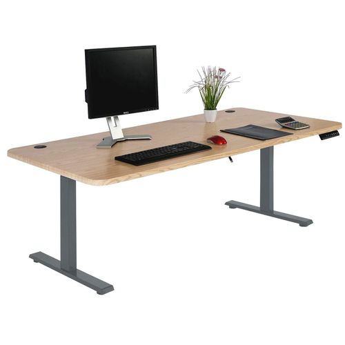 4057651511474 - Schreibtisch MCW-D40 Computertisch elektrisch höhenverstellbar 160x80cm 53kg MVG ~ hellbraun anthrazit-grau 4057651511474 - Schreibtisch MCW-D40 Computertisch elektrisch höhenverstellbar 160x80cm 53kg MVG ~ hellbraun anthrazit-grau