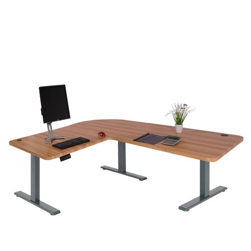 4057651509563 - Eck-Schreibtisch MCW-D40 Computertisch elektrisch höhenverstellbar 178x178cm 84kg MVG ~ Eiche-Dekor anthrazit-grau 4057651509563 - Eck-Schreibtisch MCW-D40 Computertisch elektrisch höhenverstellbar 178x178cm 84kg MVG ~ Eiche-Dekor anthrazit-grau