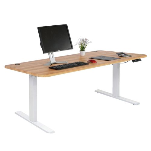 4057651511177 - Schreibtisch MCW-D40 Computertisch elektrisch höhenverstellbar 160x80cm 53kg MVG ~ Eiche-Dekor weiß 4057651511177 - Schreibtisch MCW-D40 Computertisch elektrisch höhenverstellbar 160x80cm 53kg MVG ~ Eiche-Dekor weiß