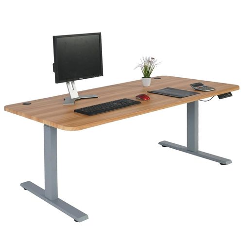 4057651511108 - Schreibtisch MCW-D40 Computertisch elektrisch höhenverstellbar 160x80cm 53kg MVG ~ Eiche-Dekor grau 4057651511108 - Schreibtisch MCW-D40 Computertisch elektrisch höhenverstellbar 160x80cm 53kg MVG ~ Eiche-Dekor grau