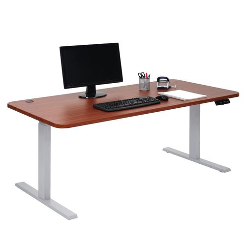 4057651434353 - Schreibtisch MCW-D40 Computertisch elektrisch höhenverstellbar 160x80cm 53kg MVG ~ natur grau 4057651434353 - Schreibtisch MCW-D40 Computertisch elektrisch höhenverstellbar 160x80cm 53kg MVG ~ natur grau