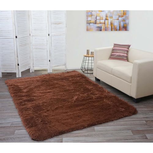 4057651358222 - Teppich MCW-F69 Shaggy Läufer Hochflor Langflor Stoff Textil flauschig weich 230x160cm ~ dunkelbraun 4057651358222 - Teppich MCW-F69 Shaggy Läufer Hochflor Langflor Stoff Textil flauschig weich 230x160cm ~ dunkelbraun