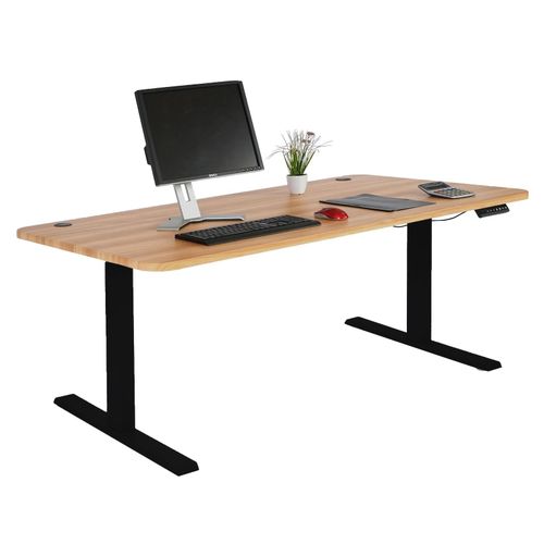 4057651511139 - Schreibtisch MCW-D40 Computertisch elektrisch höhenverstellbar 160x80cm 53kg MVG ~ Eiche-Dekor schwarz 4057651511139 - Schreibtisch MCW-D40 Computertisch elektrisch höhenverstellbar 160x80cm 53kg MVG ~ Eiche-Dekor schwarz