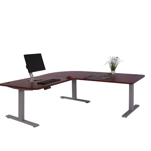 4057651487298 - Eck-Schreibtisch MCW-D40 Computertisch elektrisch höhenverstellbar 178x178cm 84kg MVG ~ Kirsch-Dekor grau 4057651487298 - Eck-Schreibtisch MCW-D40 Computertisch elektrisch höhenverstellbar 178x178cm 84kg MVG ~ Kirsch-Dekor grau