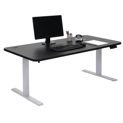 4057651434292 - Schreibtisch MCW-D40 Computertisch elektrisch höhenverstellbar 160x80cm 53kg MVG ~ schwarz grau