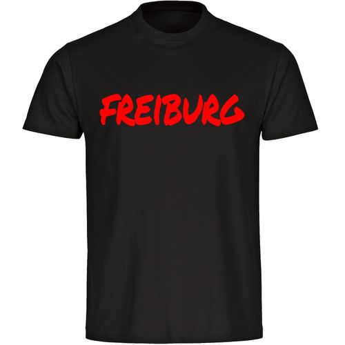 4068859506940 - multifanshop Herren T-Shirt - Freiburg - Textmarker - Druck rot - Männer
