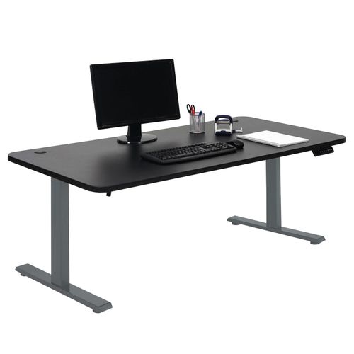 4057651509839 - Schreibtisch MCW-D40 Computertisch elektrisch höhenverstellbar 160x80cm 53kg MVG ~ schwarz anthrazit-grau 4057651509839 - Schreibtisch MCW-D40 Computertisch elektrisch höhenverstellbar 160x80cm 53kg MVG ~ schwarz anthrazit-grau