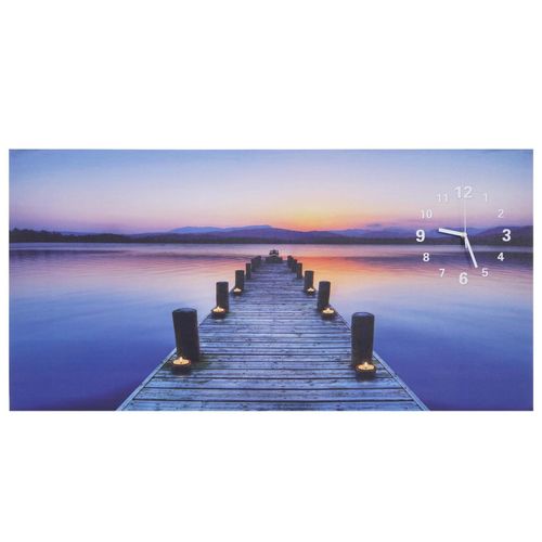 4057651313115 - LED-Bild Leuchtbild Leinwandbild Wandbild Timer Steg flackernd Wanduhr 110x55cm 4057651313115 - LED-Bild Leuchtbild Leinwandbild Wandbild Timer Steg flackernd Wanduhr 110x55cm