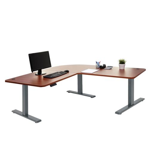 4057651509747 - Eck-Schreibtisch MCW-D40 Computertisch elektrisch höhenverstellbar 178x178cm 84kg MVG ~ natur anthrazit-grau 4057651509747 - Eck-Schreibtisch MCW-D40 Computertisch elektrisch höhenverstellbar 178x178cm 84kg MVG ~ natur anthrazit-grau