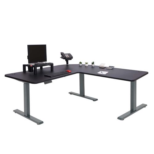 4057651509709 - Eck-Schreibtisch MCW-D40 Computertisch elektrisch höhenverstellbar 178x178cm 84kg MVG ~ schwarz anthrazit-grau 4057651509709 - Eck-Schreibtisch MCW-D40 Computertisch elektrisch höhenverstellbar 178x178cm 84kg MVG ~ schwarz anthrazit-grau