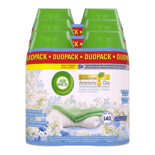 4251758415653 - Nachfüller Air Wick Freshmatic Max Cotton & Weißer Flieder Inhalt 2x250ml 4251758415653 Air Wick 2 Stück 4251758415653 - Nachfüller Air Wick Freshmatic Max Cotton & Weißer Flieder Inhalt 2x250ml 4251758415653 Air Wick 2 Stück