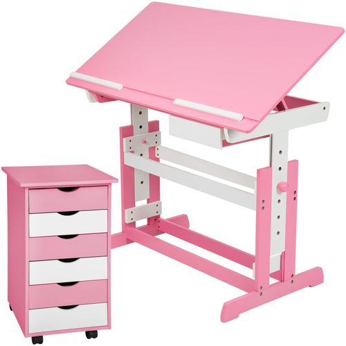 4260397650769 - tectake® Schreibtisch und Rollcontainer mit 6 Schubladen Tischplatte neigbar und 7-fach höhenverstellbar 63 bis 94 cm pflegeleicht 4260397650769 - tectake® Schreibtisch und Rollcontainer mit 6 Schubladen Tischplatte neigbar und 7-fach höhenverstellbar 63 bis 94 cm pflegeleicht