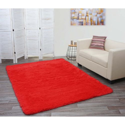 4057651360201 - Teppich MCW-F69 Shaggy Läufer Hochflor Langflor Stoff Textil flauschig weich 230x160cm ~ rot 4057651360201 - Teppich MCW-F69 Shaggy Läufer Hochflor Langflor Stoff Textil flauschig weich 230x160cm ~ rot