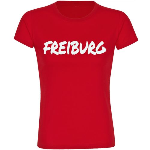 4068859507510 - multifanshop Damen T-Shirt - Freiburg - Textmarker - Druck weiß - Frauen