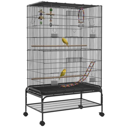 4255633528070 - Vogelkäfig Vogelhaus mit Sitzstangen Ablage Bodenwanne Vogelbauer mit Türen Vogelspielzeug Rollen Futterstellen für kleine Vögel 4255633528070 - Vogelkäfig Vogelhaus mit Sitzstangen Ablage Bodenwanne Vogelbauer mit Türen Vogelspielzeug Rollen Futterstellen für kleine Vögel