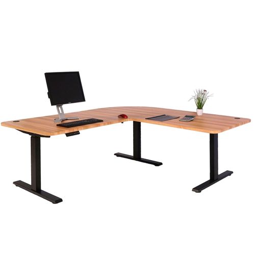 4057651487229 - Eck-Schreibtisch MCW-D40 Computertisch elektrisch höhenverstellbar 178x178cm 84kg MVG ~ Eiche-Dekor schwarz 4057651487229 - Eck-Schreibtisch MCW-D40 Computertisch elektrisch höhenverstellbar 178x178cm 84kg MVG ~ Eiche-Dekor schwarz