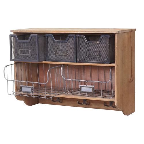 4057651232799 - Küchenregal MCW-A43 Haushaltsregal Regal Tanne Holz Vintage Patchwork 42x60x24cm 4057651232799 - Küchenregal MCW-A43 Haushaltsregal Regal Tanne Holz Vintage Patchwork 42x60x24cm