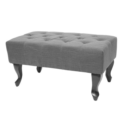 4057651527420 - Ottomane Chesterfield Oxford Sitzhocker Fußablage Hocker wasserabweisend Stoff Textil 39x77x47cm ~ dunkelgrau 4057651527420 - Ottomane Chesterfield Oxford Sitzhocker Fußablage Hocker wasserabweisend Stoff Textil 39x77x47cm ~ dunkelgrau