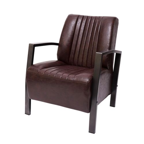 4057651369747 - Sessel MCW-H10 Loungesessel Polstersessel Relaxsessel Metall Industriedesign MVG-zertifiziert ~ vintage braun 4057651369747 - Sessel MCW-H10 Loungesessel Polstersessel Relaxsessel Metall Industriedesign MVG-zertifiziert ~ vintage braun