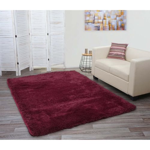 4057651358437 - Teppich MCW-F69 Shaggy Läufer Hochflor Langflor Stoff Textil flauschig weich 230x160cm ~ weinrot 4057651358437 - Teppich MCW-F69 Shaggy Läufer Hochflor Langflor Stoff Textil flauschig weich 230x160cm ~ weinrot