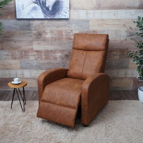 4057651532578 - Fernsehsessel MCW-F76 Relaxsessel Sessel Liegesessel Liegefunktion verstellbar Stoff Textil ~ vintage Wildlederimitat