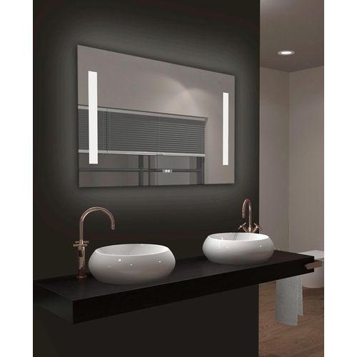 4250312104309 - Moon Badspiegel mit Beleuchtung � LED Badezimmerspiegel 120x70 cm � LED Spiegel mit umlaufenden Raumlicht � Spiegel mit Lichtfarbe neutralwei�