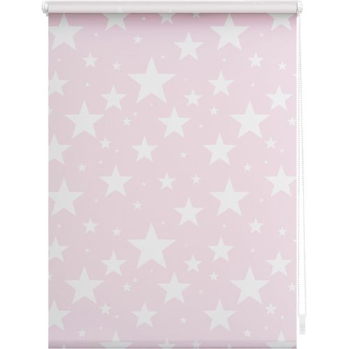 4250434145587 - Seitenzugrollo ORIGINAL Rollo Klemmfix ohne Bohren blickdicht Sterne rosa (rosa weiß) B90cm H150cm Polyester Rollos 4250434145587 - Seitenzugrollo ORIGINAL Rollo Klemmfix ohne Bohren blickdicht Sterne rosa (rosa weiß) B90cm H150cm Polyester Rollos