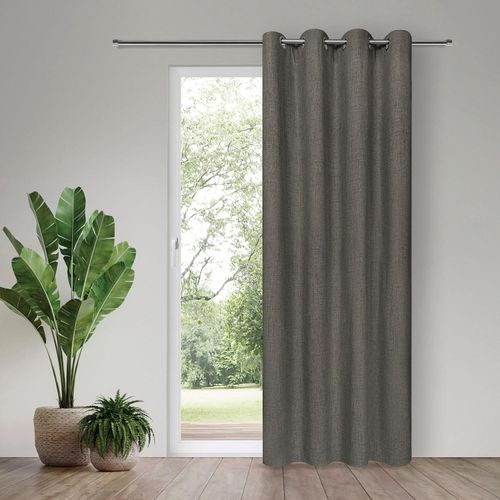 4007863691020 - Vorhang Ranka Gr 1 grau (taupe) B140cm H245cm Wirkware Polyester Gardinen Verdunkelnder Ösenschal Ranka