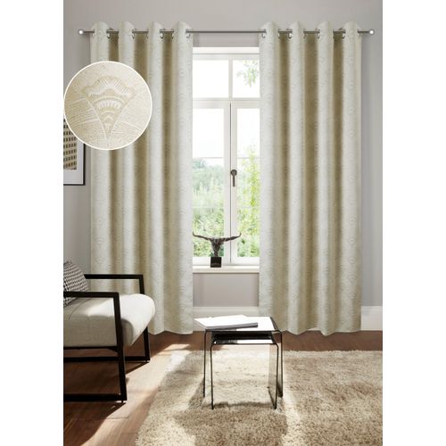 4068222400820 - Verdunkelungsvorhang BRUNO BANANI Alessio BLACK FRIDAY DEAL Gardinen Gr 225cm Ösen 130cm beige Elegantes Muster Jacquard verdunkelnder Vorhang blickdicht modern 4068222400820 - Verdunkelungsvorhang BRUNO BANANI Alessio BLACK FRIDAY DEAL Gardinen Gr 225cm Ösen 130cm beige Elegantes Muster Jacquard verdunkelnder Vorhang blickdicht modern