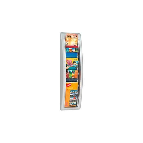 3660141239652 - Prospektwandhalter Paperflow Quickfit 5 Fächer im Format DIN 1 3 A4 B 168 x T 95 x H 650 mm Polystyrol alufarben 3660141239652 - Prospektwandhalter Paperflow Quickfit 5 Fächer im Format DIN 1 3 A4 B 168 x T 95 x H 650 mm Polystyrol alufarben