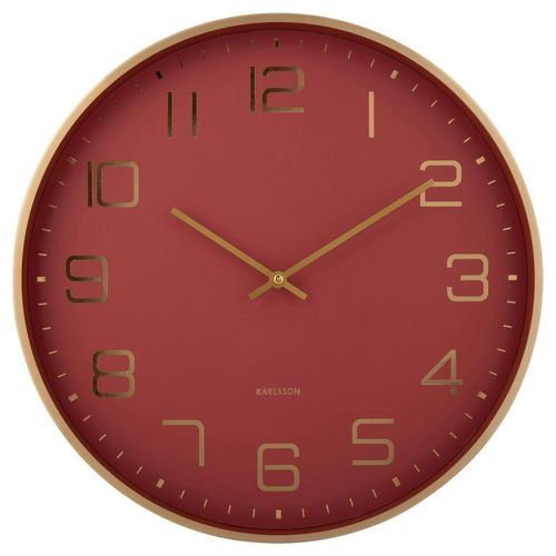 8714302755491 - Wanduhr Elegance Glow Rot Gold Metall 40x40x42 cm Dekoration Uhren Wanduhren 8714302755491 - Wanduhr Elegance Glow Rot Gold Metall 40x40x42 cm Dekoration Uhren Wanduhren