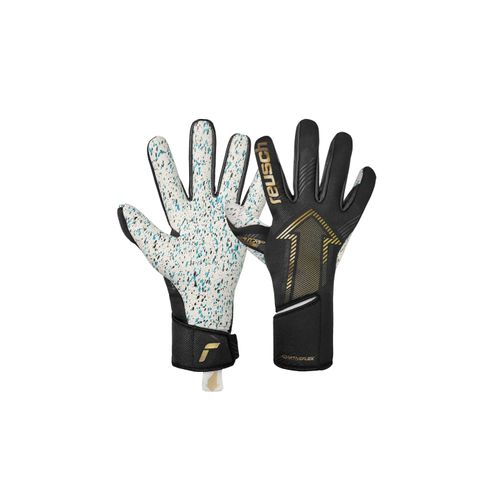 4060485566053 - Torwarthandschuhe REUSCH Fastgrip Fusion Damen Gr 10 gold (schwarz goldfarben) 33% Polyester 3% Polyamid 59% Elastodien 5% Polyurethan mehrfarbig sportlich Handschuhe mit Hybrid Negative Cut