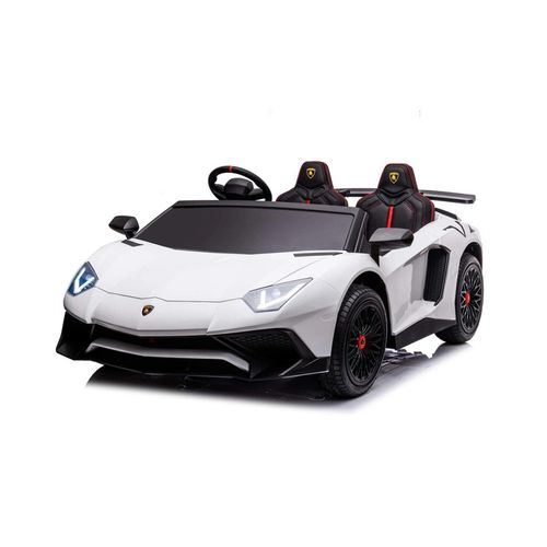 3800171206136 - Kikkaboo Kinder Elektroauto Lamborghini Aventador SVJ Zweisitzer Stoßdämpfer EVA weiß 3800171206136 - Kikkaboo Kinder Elektroauto Lamborghini Aventador SVJ Zweisitzer Stoßdämpfer EVA weiß