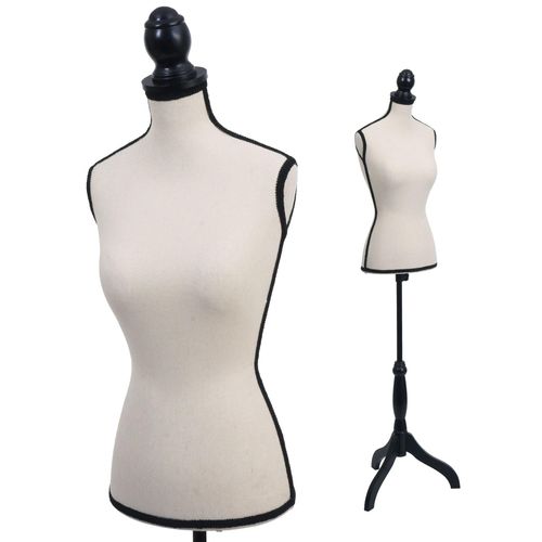 4057651865492 - Schneiderpuppe T221 Schaufensterpuppe Torso weiblich Schaumstoff ~ creme schwarze Naht 4057651865492 - Schneiderpuppe T221 Schaufensterpuppe Torso weiblich Schaumstoff ~ creme schwarze Naht