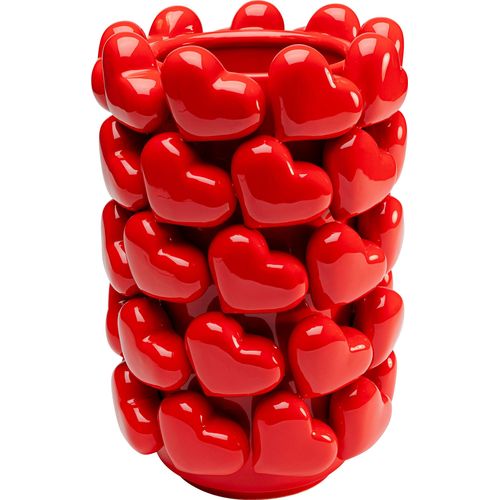 4025621565666 - Tischvase DESIGN Vase Hearts 33cm rot B215cm H33cm T215cm Porzellan Vasen 4025621565666 - Tischvase DESIGN Vase Hearts 33cm rot B215cm H33cm T215cm Porzellan Vasen