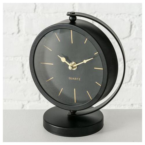 4020607980495 - Boltze Gruppe - Schwarze Tischuhr balia goldene Zeiger 20 cm 4020607980495 - Boltze Gruppe - Schwarze Tischuhr balia goldene Zeiger 20 cm