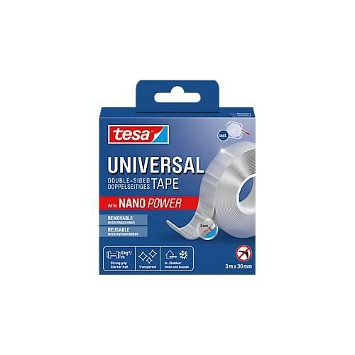 4063565398698 - tesa® Universal doppelseitiges Tape Nano Power bis 5 kg m 3m x 30mm hochtransparent 4063565398698 - tesa® Universal doppelseitiges Tape Nano Power bis 5 kg m 3m x 30mm hochtransparent