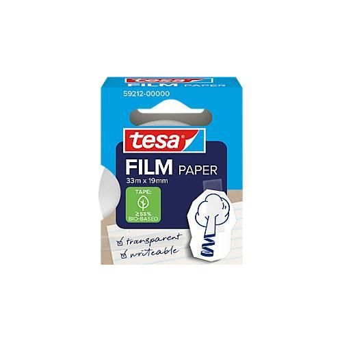 4063565479427 - tesafilm® Paper Klebefilm transparent 19 mm x 33 m leise abrollend lösungsmittelfrei 1 Rolle