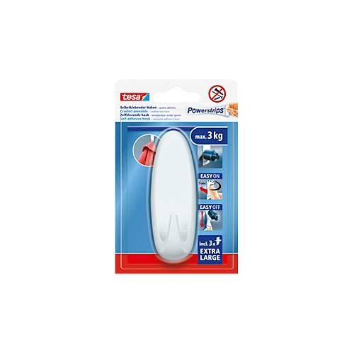 4063565402975 - Powerstrips Klebehaken xl Oval - selbstklebender Haken mit extra starkem Halt - wiederverwendbarer Wandhaken für Bad oder Küche - Montage ohne Bohren 4063565402975 - Powerstrips Klebehaken xl Oval - selbstklebender Haken mit extra starkem Halt - wiederverwendbarer Wandhaken für Bad oder Küche - Montage ohne Bohren
